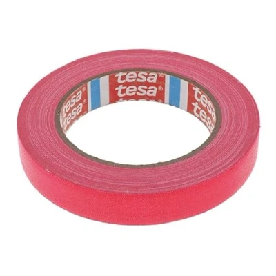 Imagen de Tesa 4671, Cinta de tela Graffer, adhesiva revestida en PE, gran espesor, para uso interior y exterior, Producto Premium altamente adhesivo, 19 mm x 25 m (Rosa Fluo)