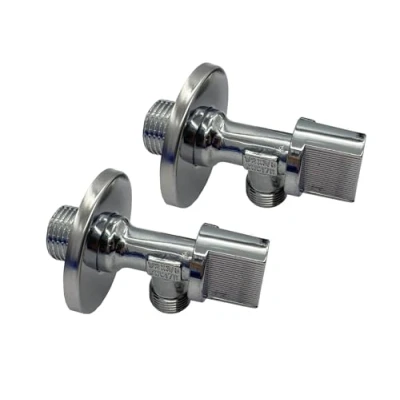 Imagen de Llave de paso agua 1/2&quot; 3/8&quot;, contiene 2 Unidades, escuadra, valvula angulo latón, ideal para baños casa, naves, bares o restaurantes