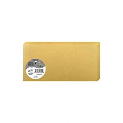 Imagen de Clairefontaine 21506 C Pollen Pack de 25 Sobres dípticas 10,6 x 21,3 cm, color dorado 21.30 10.60 0.10