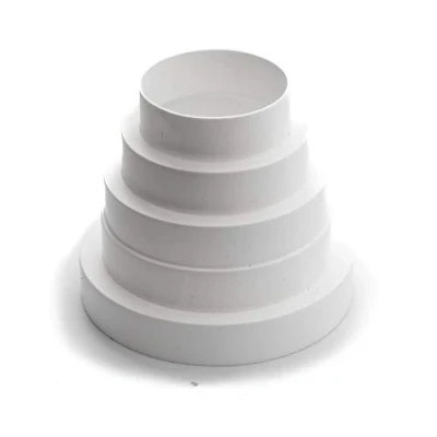 Imagen de Vent Systems 80 100 120 125 150 mm plástico conducto línea reductor aumentador conector adaptador universal manguera HVAC PVC ABS 150mm