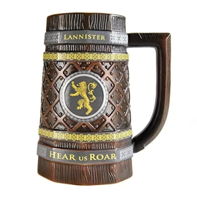 Imagen de Jarra Juego de Tronos Lannister Lannister, 900ml Taza medieval cerveza merchandising Licencia oficial