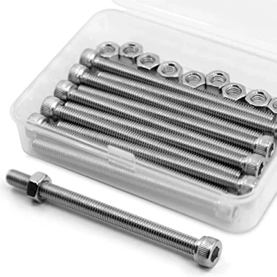 Imagen de Juego de tornillos hexagonales acero inoxidable 304, M6 x 80 mm, 10 unidades, máquina