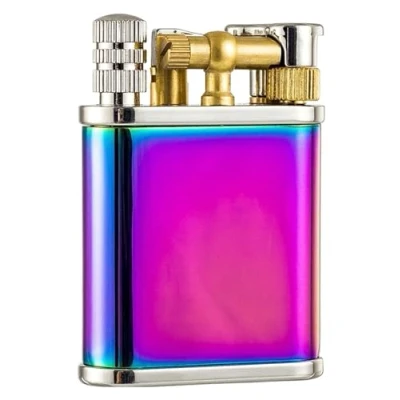 Imagen de encendedor de llama suave, 2 en 1, estilo antiguo cerilla permanente, queroseno con brazo elevador retro, regalo ad
