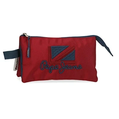 Imagen de Pepe Jeans Chest Estuche Triple Rojo 22x12x5 cms Poliéster