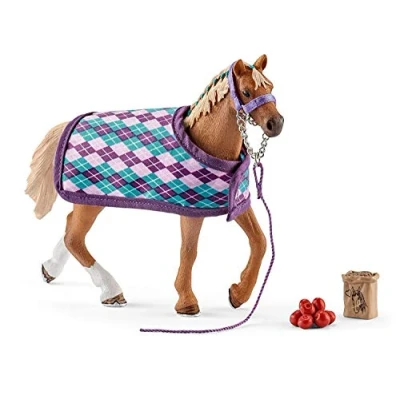 Imagen de Schleich 42360 Figura Decorativa con Funda de Caballo inglés, Multicolor