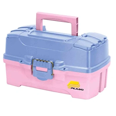 Imagen de PLANO Caja dos bandejas para aparejos, Organizador aparejos pesca, piezas pequeñas, extraíbles, material abalorios, escolar o oficina manualidades