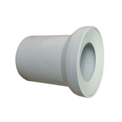 Imagen de Rawiplast 150mm de largo aguas residuales WC blanco conector pan manguera recta del suelo 110mm