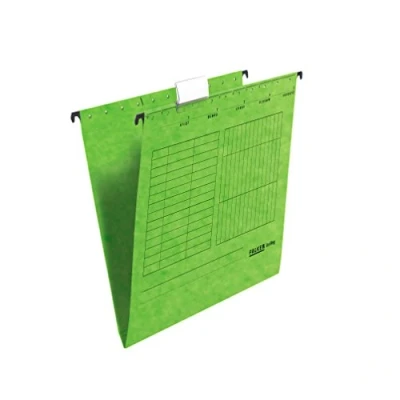 Imagen de FALKEN Unireg Carpeta colgante de cartón reciclaje, color verde 5er Pack