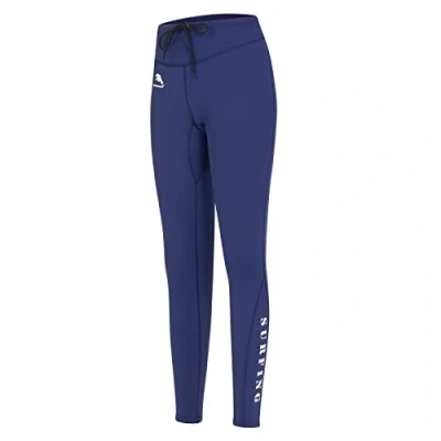 Imagen de pantalones de neopreno para mujer, largos 2 mm, buceo buceo, navegación, surf (3XL, azul)
