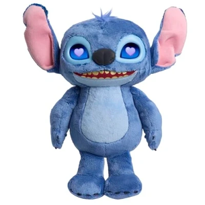 Imagen de Just Play Peluche Interactivo de Disney Stitch Many Moods Stitch, 34,3 cm, más 50 Sonidos y Frases, Ojos expresivos con LCD, Juguetes para niños a Partir 3 años
