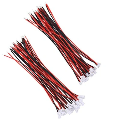 Imagen de GTIWUNG 20 Pares Mini Micro JST XH 2.0 2 Pines Macho Conector Plug, Enchufe de Hembra y con 80mm Wire