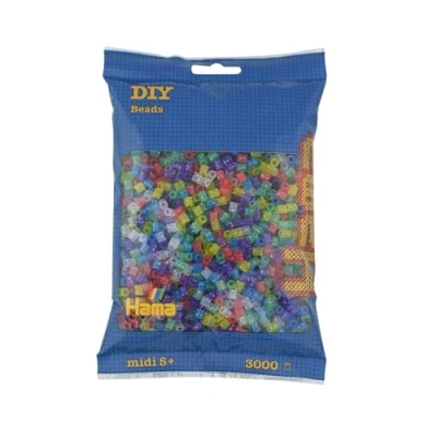 Imagen de Hama 201 54 Paquete de 3000 cuentas colores transparentes , color/modelo surtido