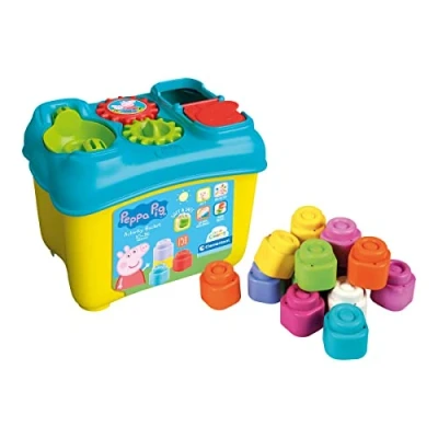 Imagen de Clementoni Peppa Pig Cubo de Actividades construcciones blanditas bebé a Partir 10 Meses (17715), Multicolor