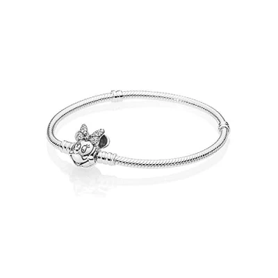 Imagen de Pandora Disney Pulsera con diseño de Minnie plata circonitas cúbicas transparentes, 23