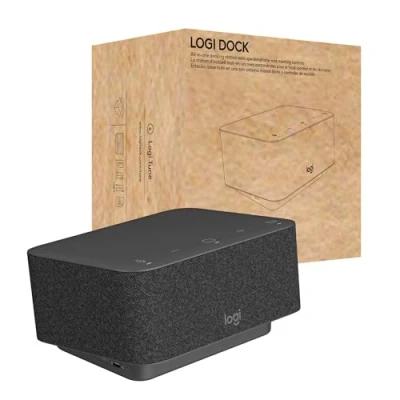 Imagen de Logitech Logi Dock, Todo en uno USB C Base de conexión para portátil, Altavoz, micrófonos con cancelación Ruido, Bluetooth, HDMI, certificación Zoom, Google Meet, Voice Grafito