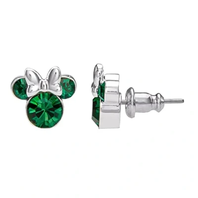 Imagen de Disney Pendientes chapados en plata Minnie con piedra natal de mayo EF00469SMAYL.PH, talla única, Latón, Sin piedras preciosas