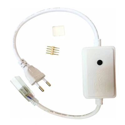 Imagen de Jandei Controlador RGB para Tira LED 220V AC. Soporta hasta 400W y 25 Metros de Tira. Incluye Pincho Conector Tapón Final.