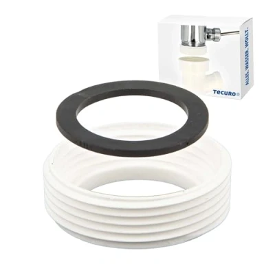 Imagen de tecuro Adaptador reductor para desagüe de sifón 1 1/4 pulgadas IG x 1/2 AG