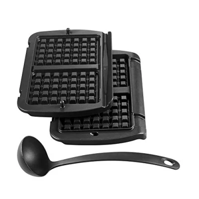 Imagen de Tefal Placas para Gofres XA7238 Optigrill Aluminio fundido a presión Antiadherente belgas Fácil limpieza Apto lavavajillas Incluye cucharón ‎32 x 23 6 cm