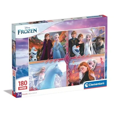 Imagen de Clementoni Disney Frozen Supercolor Puzzle Infantil De 180 Piezas, para Niños 7 9 Años, Desarrolla La Concentraciòn Mentàl Y Logica, 29786, Multicolor