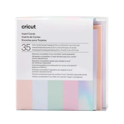 Imagen de Cricut inserción Princesa x 12,1 cm (tamaño S40) Paquete de 35 para Uso con Alfombrilla Tarjeta, Plata, Princess, 12.1cm Size, Talla única