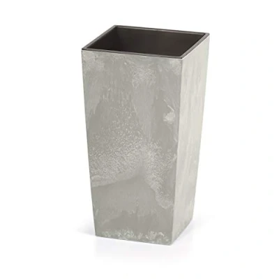 Imagen de Prosperplast Urbi Square Maceta de hormigón (265 mm), diseño 2 en 1, Incluye plástico Rectangular