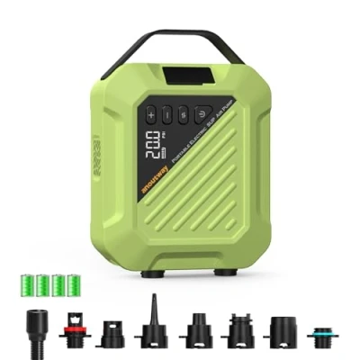 Imagen de anoutway Bomba de Tabla Remo Alta presión 20 PSI, alimentada con batería Recargable, inflado y desinflado Inteligente Doble Etapa, Aire Apagado automático para Tablas