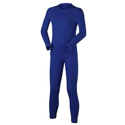 Imagen de FALKE Maximum Warm K UW hilo funcional secado rápido termo 1 pieza, Juego de capas base Unisex niños, Azul (Yve 6714), 110 116