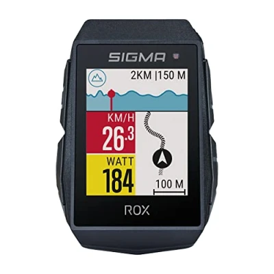 Imagen de SIGMA ROX 11.1 EVO negro, juego de sensores, ciclocomputador inalámbrico con GPS y sensor velocidad, frecuencia cardíaca pedaleo, navegación variedad funciones inteligentes