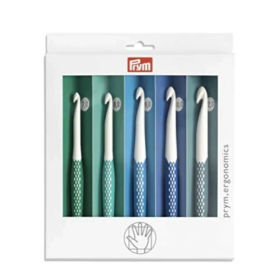 Imagen de Prym 218441 Juego (7 12 mm) 1 Agujas de Ganchillo para Lana (7,00 12,00 mm, Juego), Blanco, mm