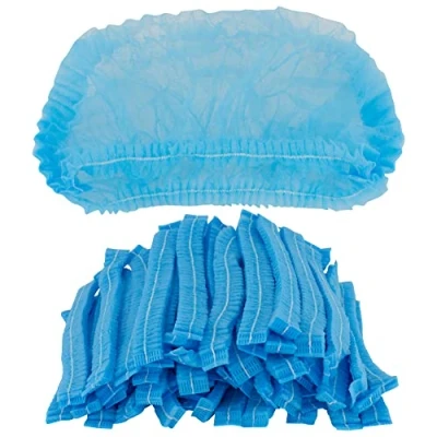 Imagen de B well Feather 100/1000 Unidades Gorros Desechables Estetica no Tejidas 53,3 cm con banda elástica (1000 unidades), color azul