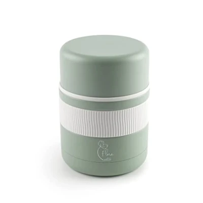 Imagen de Lacor 62636 Termo para Alimentos Flora, Botella Térmica, Bote Térmico, Acero Inoxidable, Doble Pared, Libre de BPA, 10,5 cm, 500 ml, Azul