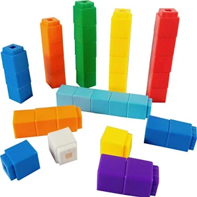 Imagen de RAINBOW TOYFROG cubos de conteo matemáticas, bloques números educativos, juguetes aula, suministros escuela en casa, juego 100 matemáticas para niños a partir 3 años