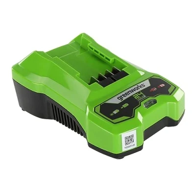 Imagen de Greenworks Cargador de Batería 24V 2A Para Baterías G24B2 y G24B4, Original, Montado en Pared + Indicador Carga LED, Compatible con 24V, Garantía 3 años, G24C