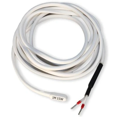 Imagen de GOLDMAN SERVICE Cable Calefactor Resistencia Bipolar de Silicona Anti Congelación Tuberías 1 Metros, 15 Vatios Incubadoras, Acuarios, Reptiles, Invernaderos, Fermentación (1 m 15W)