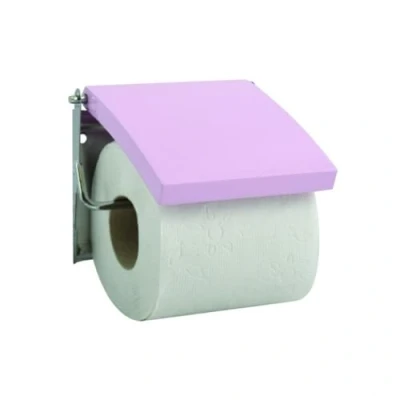 Imagen de MSV 140401 WC Soporte para Rollos de Papel Acero Inoxidable, Madera Densidad Media, 13 x 15 1,5 cm