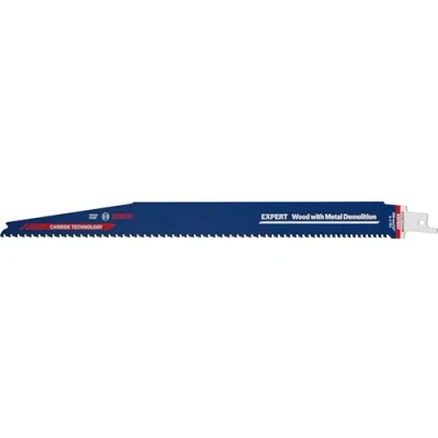 Imagen de Bosch Professional 10x Hojas de Sierra sable Expert `Wood with metal Demolition` S 1267 XHM (para Madera con duro, Longitud 300 mm, accesorios sable)