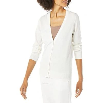 Imagen de Amazon Essentials Jersey Ligero con Cuello de Pico (Disponible en Tallas Grandes) Mujer, Marfil, XS