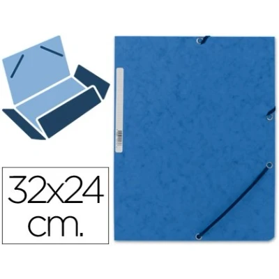 Imagen de Q Connect Carpeta gomas kf02167 carton simil prespan solapas 320x243 mm azul (10 unidades)