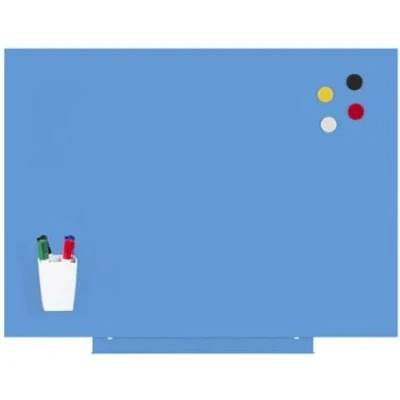 Imagen de Rocada Pizarra Azul de Rotulador Magnética Sin Marco Imantada Pared Sistema Sujeción Patentado con Imán 55 x 75 cm