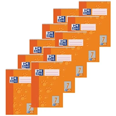 Imagen de Oxford Bloc (A5, diseño 7, cuadrícula de 7 mm, 40 hojas, espiral, lote 10 unidades)