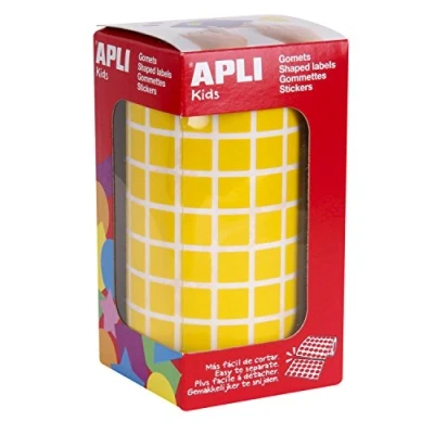 Imagen de APLI Kids 4871 Rollo de gomets cuadrados 10,0 mm, color amarillo (4871)