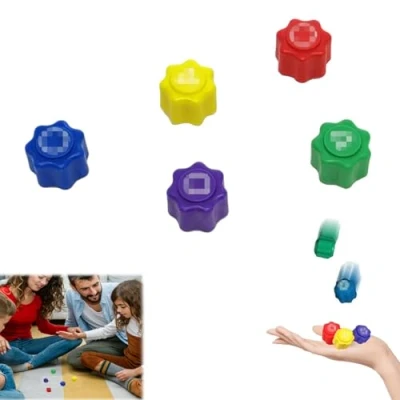 Imagen de Gxlaihly Juego Tradicional Coreano, de Gonggi, guijarros Piedra Gonggi Jack, Coreano Calamar para Entrenamiento coordinación niños y Adultos (5Pcs)