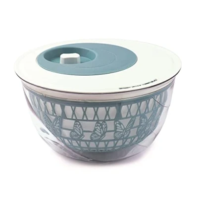 Imagen de Snips, Centrifuga Scola Insalata, 4 LT, Bianco e Azzurro, Centrífugadora de Lechuga Madame Butterfly Escurridor Ensalada y Verduras litros 27 x 15 cm Made in Italy, Azul