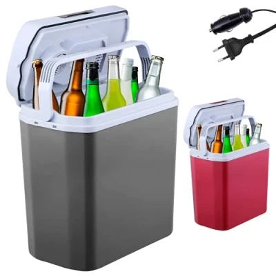 Imagen de Arebos Nevera 20 litros para Enfriar y Mantener Caliente Mini termoeléctrica con Modo Eco 12/230 V Coche Enchufe eléctrica Antracita