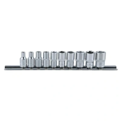 Imagen de KS Tools 917.0620 1/4&quot; Juego de llaves vaso hexagonales, 10 pzs, 4 13mm