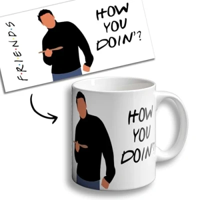 Imagen de Oops Taza Friends Joey Como va eso Tazas Originales para Regalar Regalos Frikis Mug Cerámica. 330ml. (Como eso)