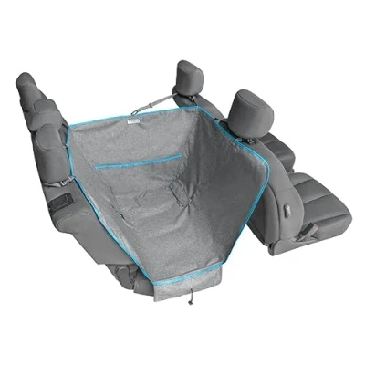 Imagen de Kurgo Heather Cubreasientos de Media Hamaca para Perros, Hamacas Coche Resistente al Agua, 70 cm Gris