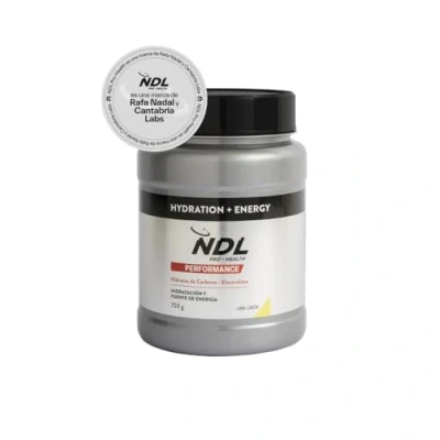 Imagen de NDL Pro Health Hydration energy Bebida Isotónica de hidratación rápida con electrolitos en polvo y sales minerales para el deporte, reduce cansancio la fatiga, Lima Limón, 20 dosis, 750g