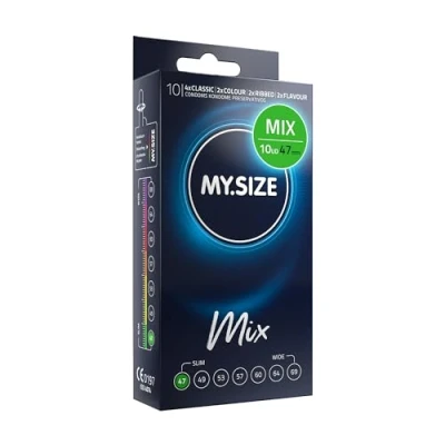 Imagen de My.Size Mix Condones, tamaño 1, 47 mm, paquete estándar, contenido de 10 unidades